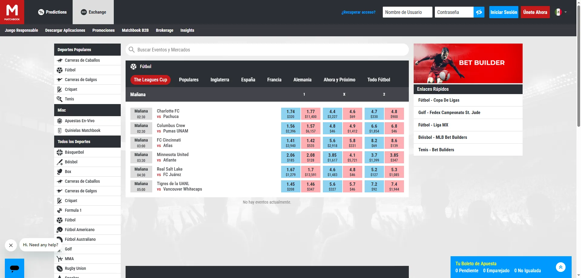Matchbook apuestas deportivas &mdash; intercambio de apuestas en l&iacute;nea