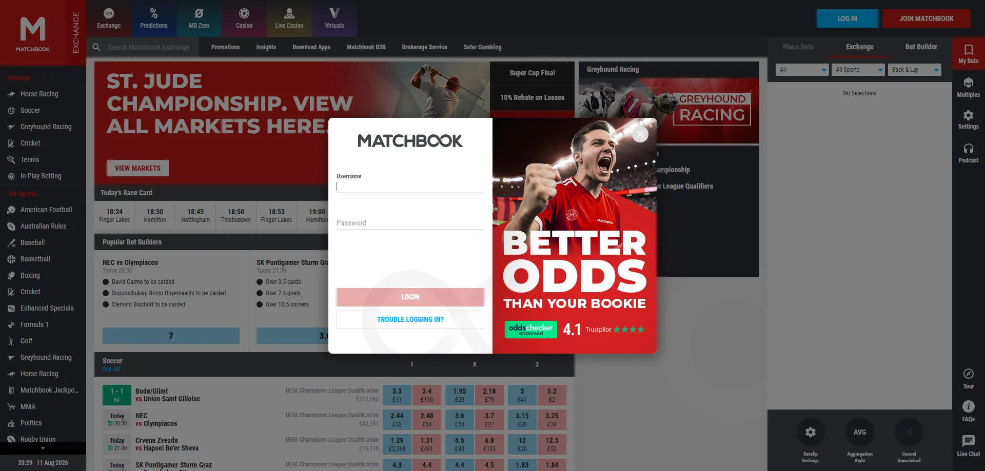Inicio de sesi&oacute;n en Matchbook Casino &mdash; acceso r&aacute;pido a tu cuenta